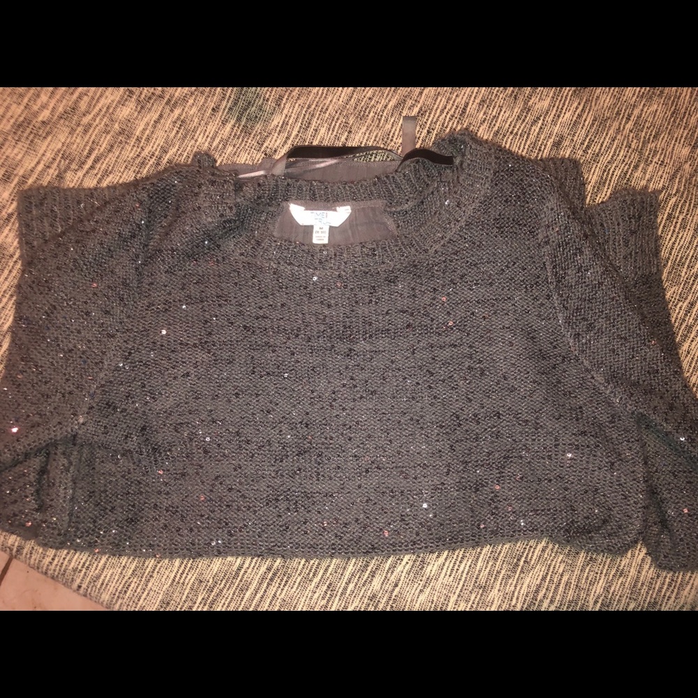Gray Sequin Sweater. Time and Tru Brand